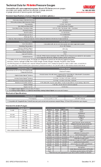 Thumbnail of document Data Sheet - P Series Pressure Transducer